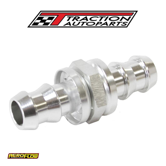 8 mm / 5/16" Push Lock Barb Joiner Silver 8 mm Male To Male