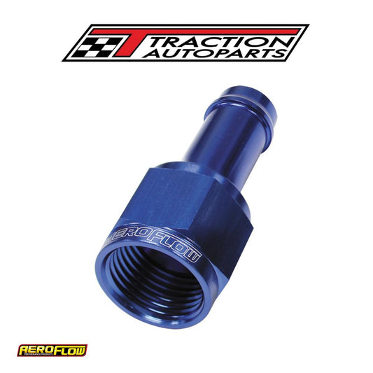 Female -4 an To 3/16" Barb Blue With Tube Nut