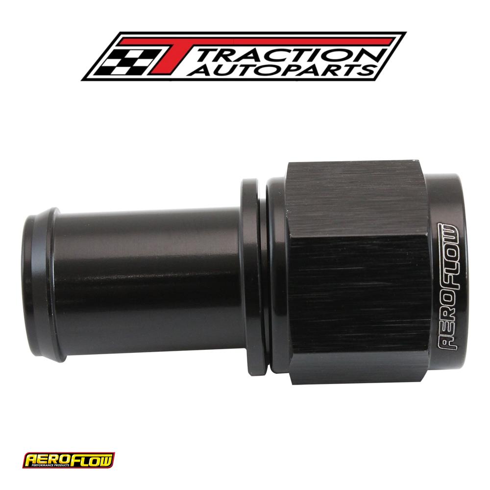 Female -8 an To 5/8" Barb Black With Tube Nut