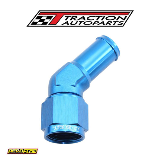 Female -8 an 45 deg To 5/8" Barbblue Swivel Nut