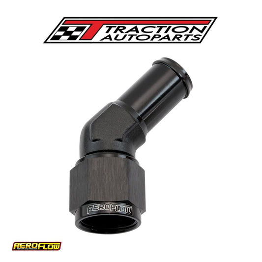 Female -8 an 45 deg To 5/8" Barbblack Swivel Nut