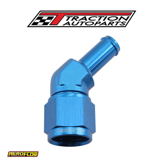 Female -10 an 45 deg To 1/2 Barbblue Swivel Nut