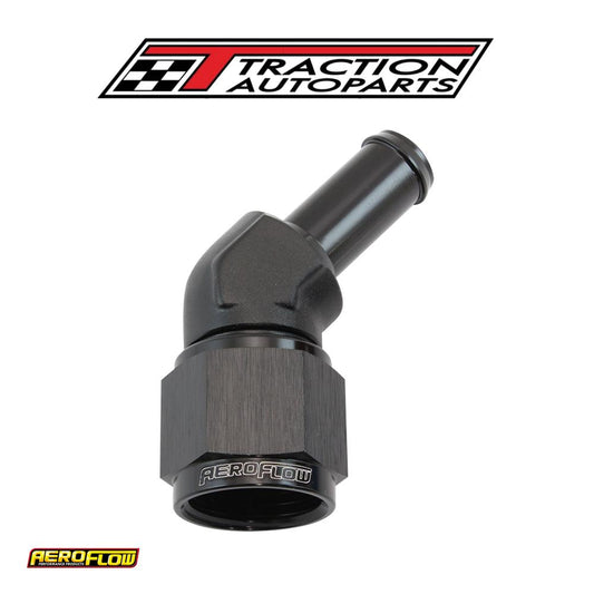 Female -10 an 45 deg To 1/2 Barbblack Swivel Nut