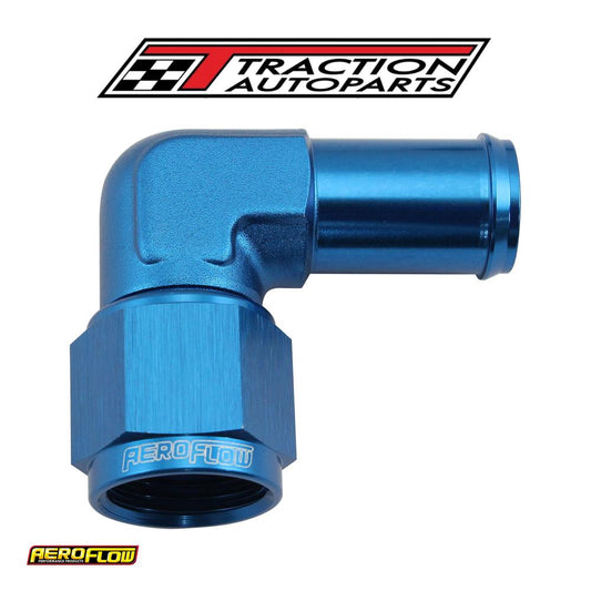 Female -8 an 90 deg To 5/8" Barbblue Swivel Nut