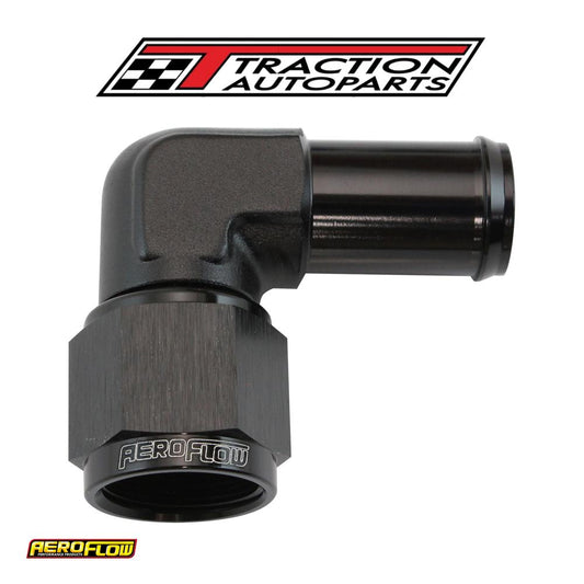 Female -8 an 90 deg To 5/8" Barbblack Swivel Nut