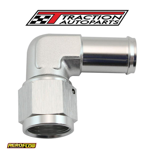 Female -8 an 90 deg To 5/8" Barbsilver Swivel Nut