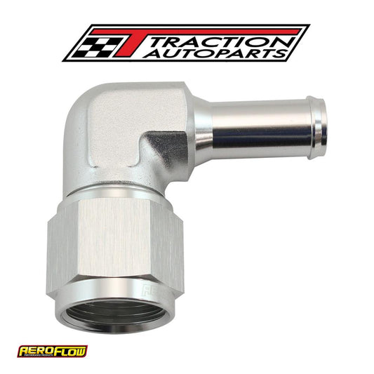 Female -10 an 90 deg To 1/2 Barbsilver Swivel Nut