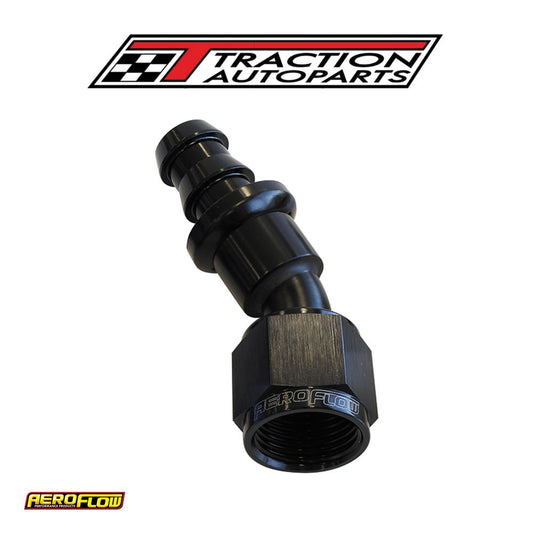 30 Deg Push Lock End -10 an Black No Clamp Required <15 psi