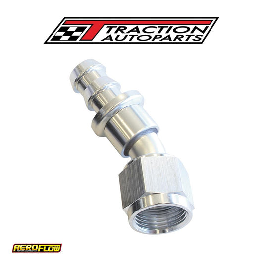 30 Deg Push Lock End -10 an Silver No Clamp Required<15 psi