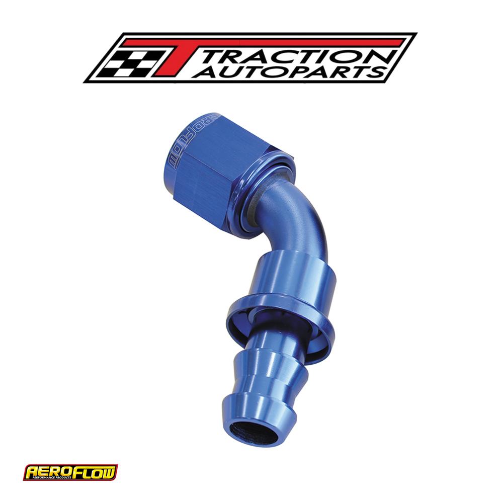 60 Deg Push Lock End -10 an Blue No Clamp Required <15 psi