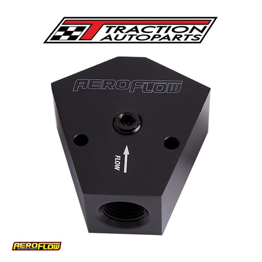 Fuel Block 3/4"- 3/4" In - Outblack 1/8" Npt Port & Mount