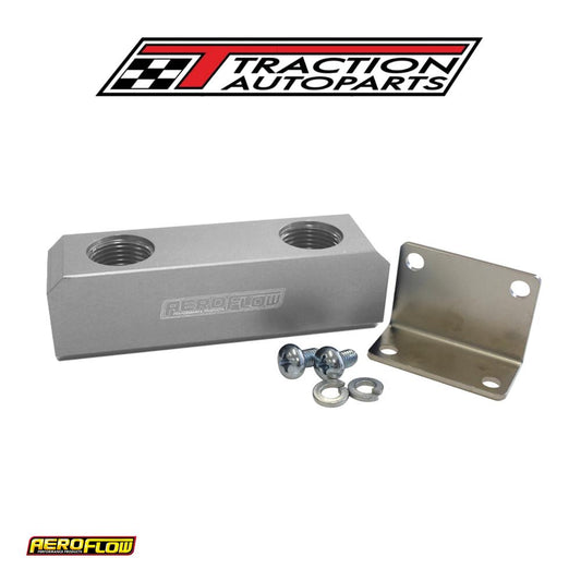 Fuel Block, Log Type -12 orb Silver 2 X-12 Side, 2 x -12 Top