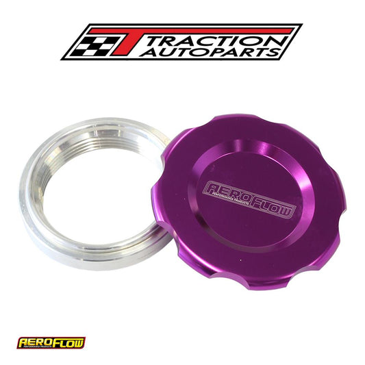 2" Weld Bung And Purple Cap Low Profile Female Weld-on