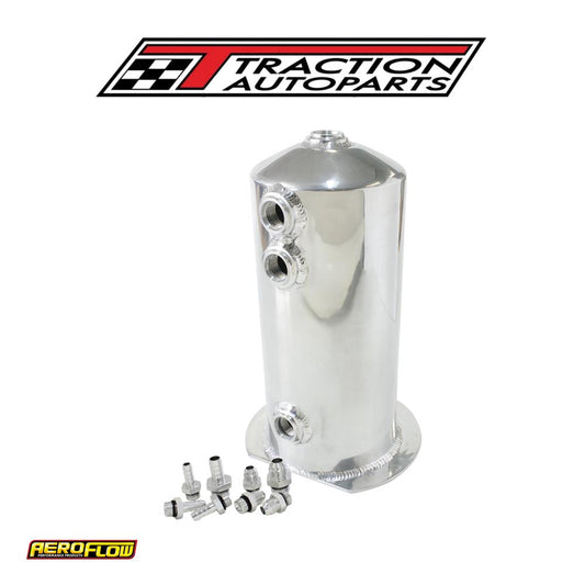 Surge Tank 2.5 l Spun Alloy 3 x 3/8 1 x 1/2 Or 3 x -6 an 1 x -8 an