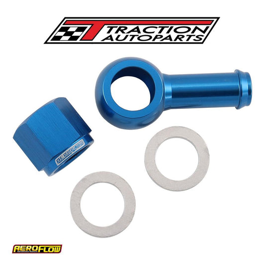 Aeroflow / Bosch Fuel Pump 10 mm 3/8" Banjo & Nut Kit Blue