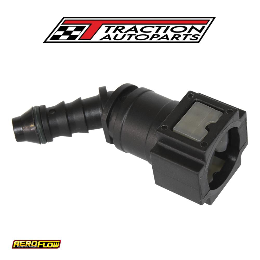 Push On 5/16" Efi Fitting To 5/16" / 7.94 mm Barb 45 Degree