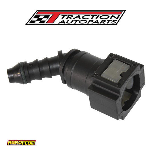 Push On 5/16" Efi Fitting To 5/16" / 7.94 mm Barb 45 Degree