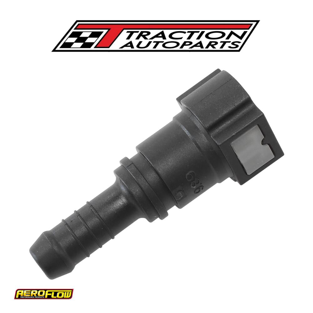 Push On 3/8" Efi Fitting To 3/8" / 9.65 mm Barb Straight