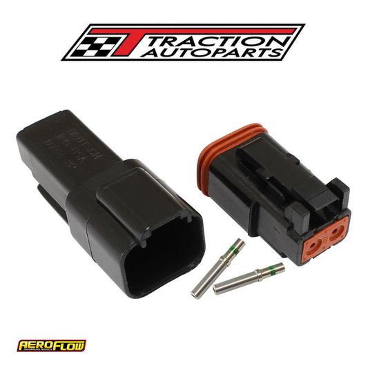 Weathertight 2 Pin Connector Kit Deutsch Dt Style Black