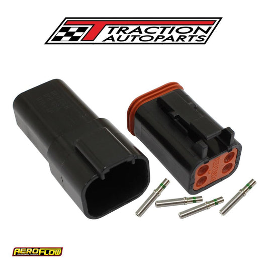 Weathertight 4 Pin Connector Kit Deutsch Dt Style Black
