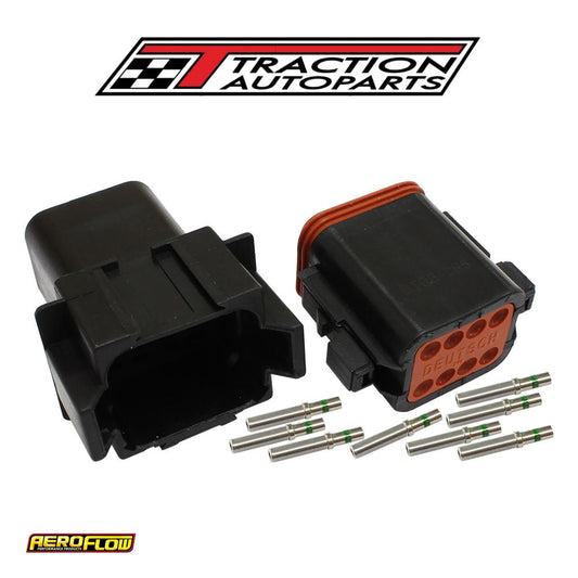 Weathertight 8 Pin Connector Kit Deutsch Dt Style Black