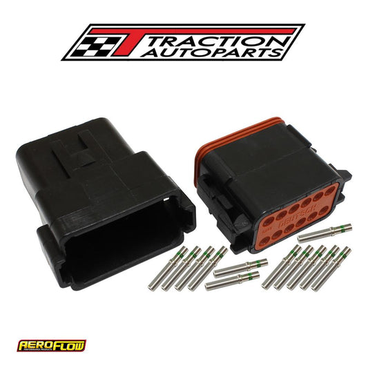 Weathertight 12 Pin Connector Kit Deutsch Dt Style Black