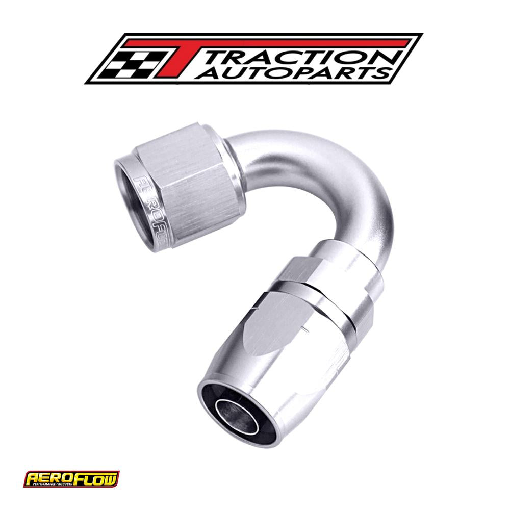 Alloy 150 Deg Hose End -10 an Silver Cuter Style Full Swivel