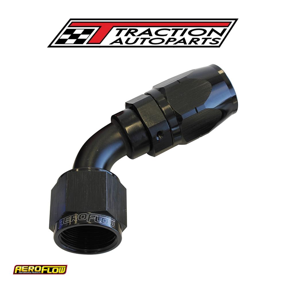 Alloy 60 Deg Hose End -6 an Black Cutter Style Full Swivel