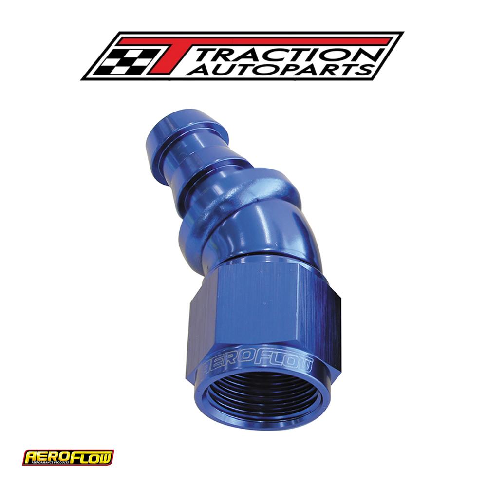 -6 an 30 Deg Full Flow Push Locblue Full Flow Push Lock