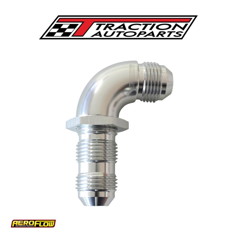 90 Deg Bulkhead -12 an Ful Flowsilver No Restriction Nut Sepe