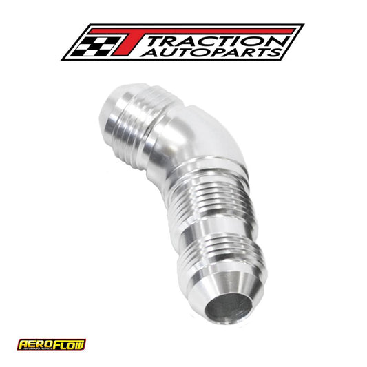 45 Deg Bulkhead -4 an Full Flowsilver No Restr Nut Seperarate