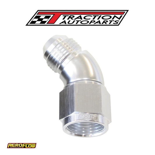 45 Deg Female - Male -16 an Silver Full Flow