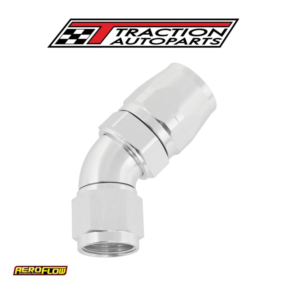 Stepped 45 Deg hose end -12 Hosto -10 an Expander Hose End Sil