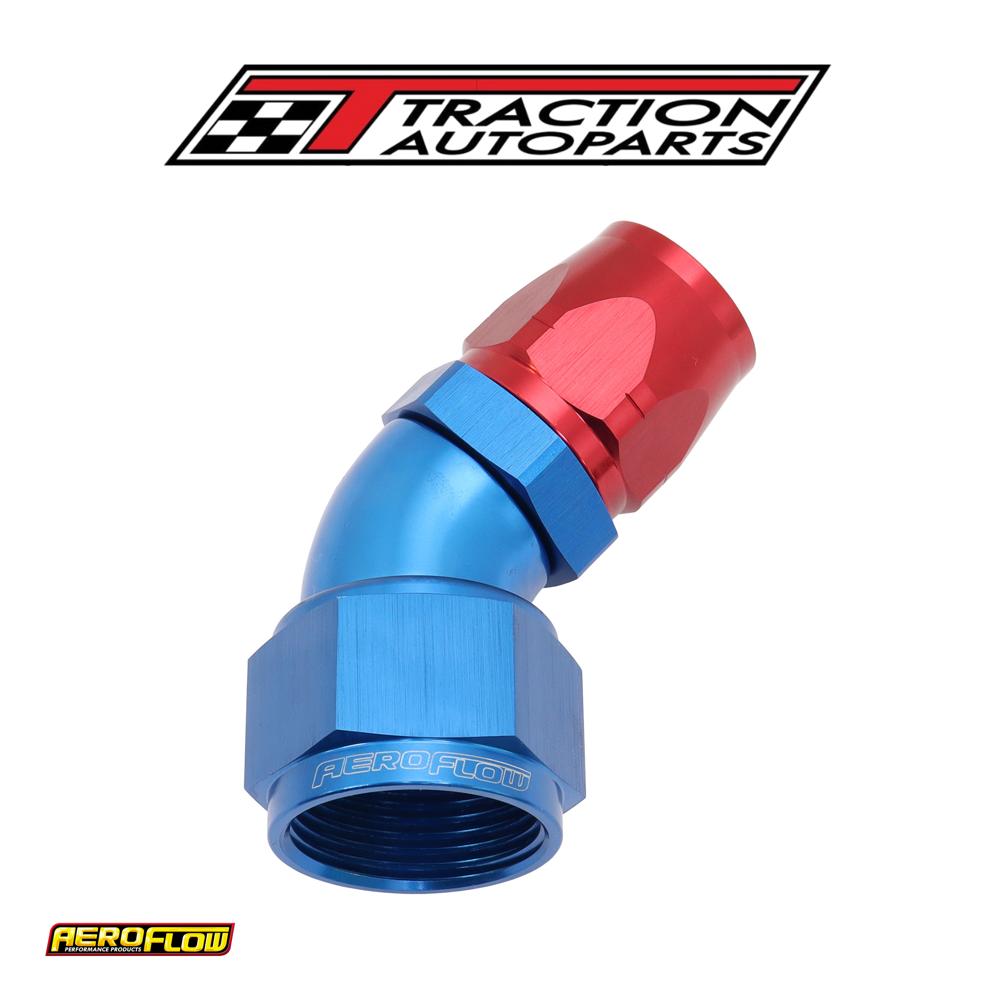 Stepped 45 Deg hose end -12 Hosto -16 an Reducer Hose End Blue