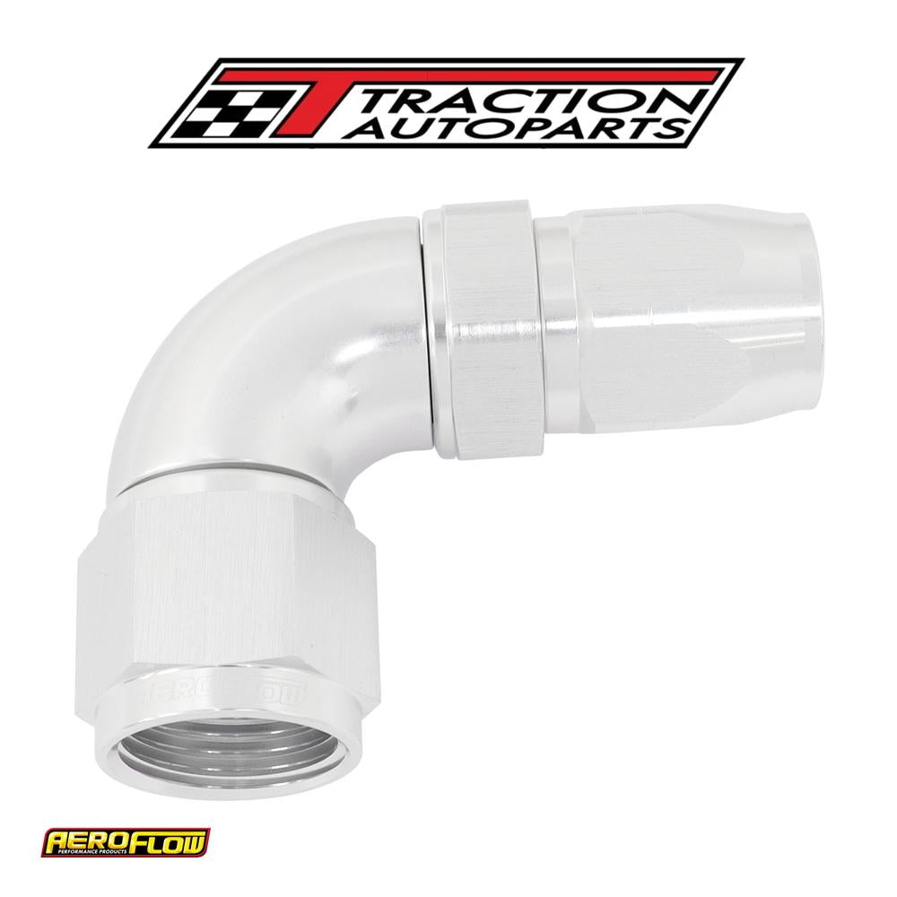 Stepped 90 Deg hose end -8 Hoseto -10 an Reducer Hose End Silv