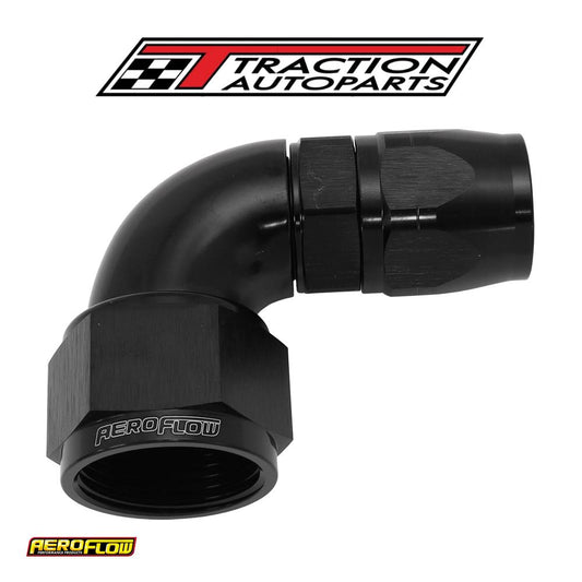 Stepped 90 Deg Female -16 An To -12 an Reducer Hose End Blac