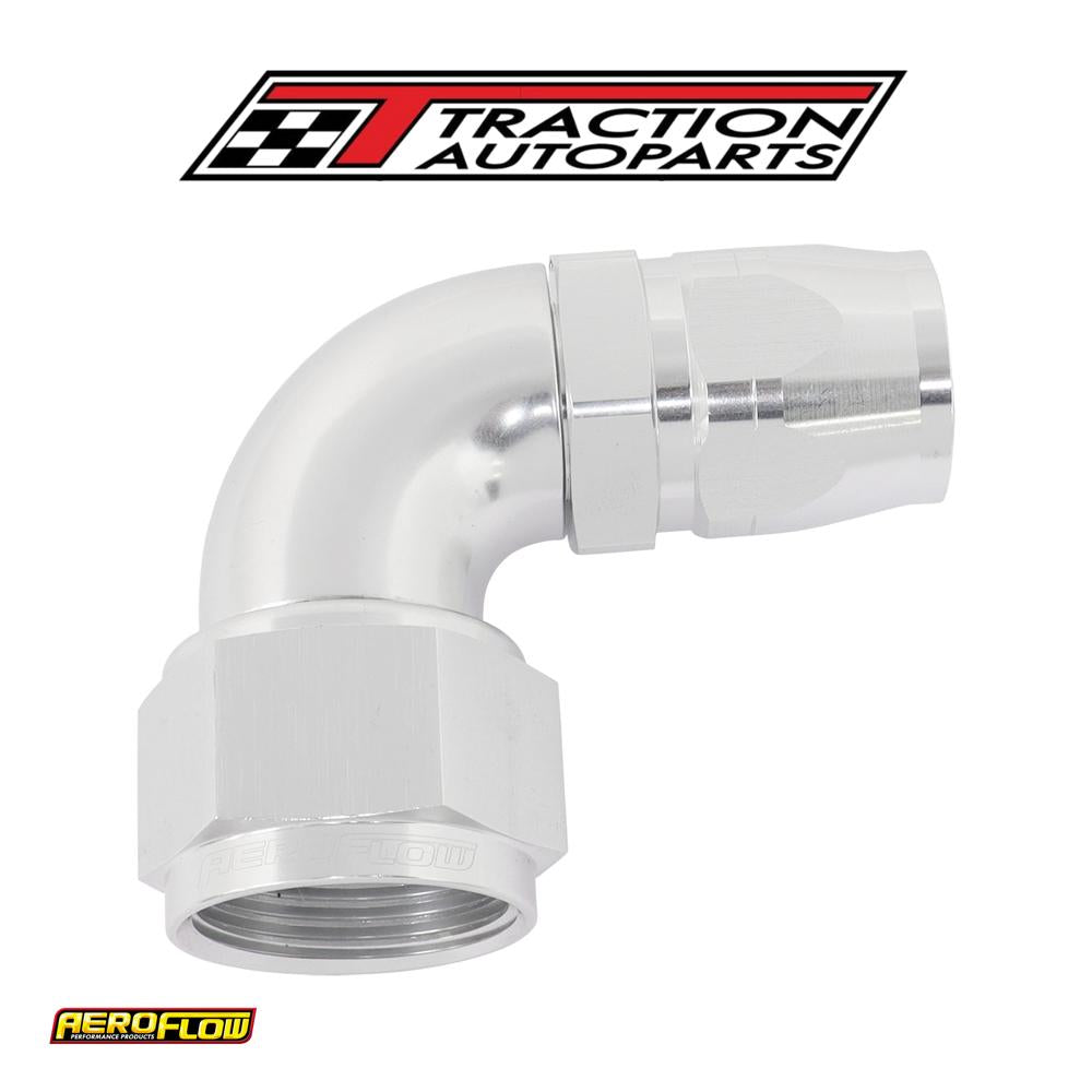 Stepped 90 Deg Female -16 An To -12 an Reducer Hose End Silv