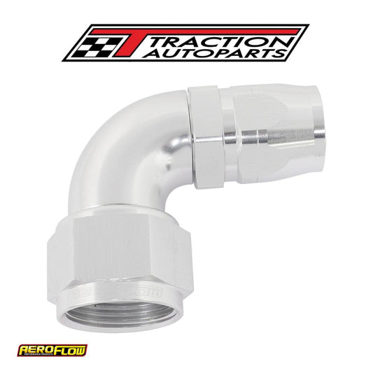 Stepped 90 Deg Female -16 An To -12 an Reducer Hose End Silv