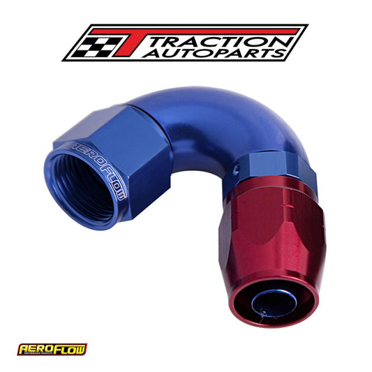 Alloy 120 Deg Hose End -8 an Blue Cutter Style Full Flow