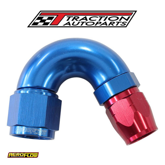 Stepped 150 Deg hose end -6 Hosto -8 an Reducer Hose End Blue