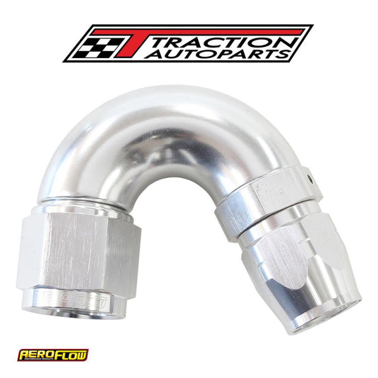 Stepped 150 Deg hose end -6 Hosto -8 an Reducer Hose End Silve