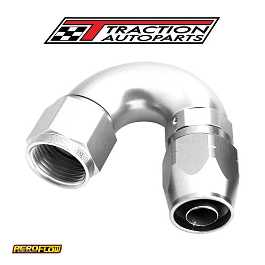 Alloy 150 Deg Hose End -10 an Silver Cutter Style Full Flow