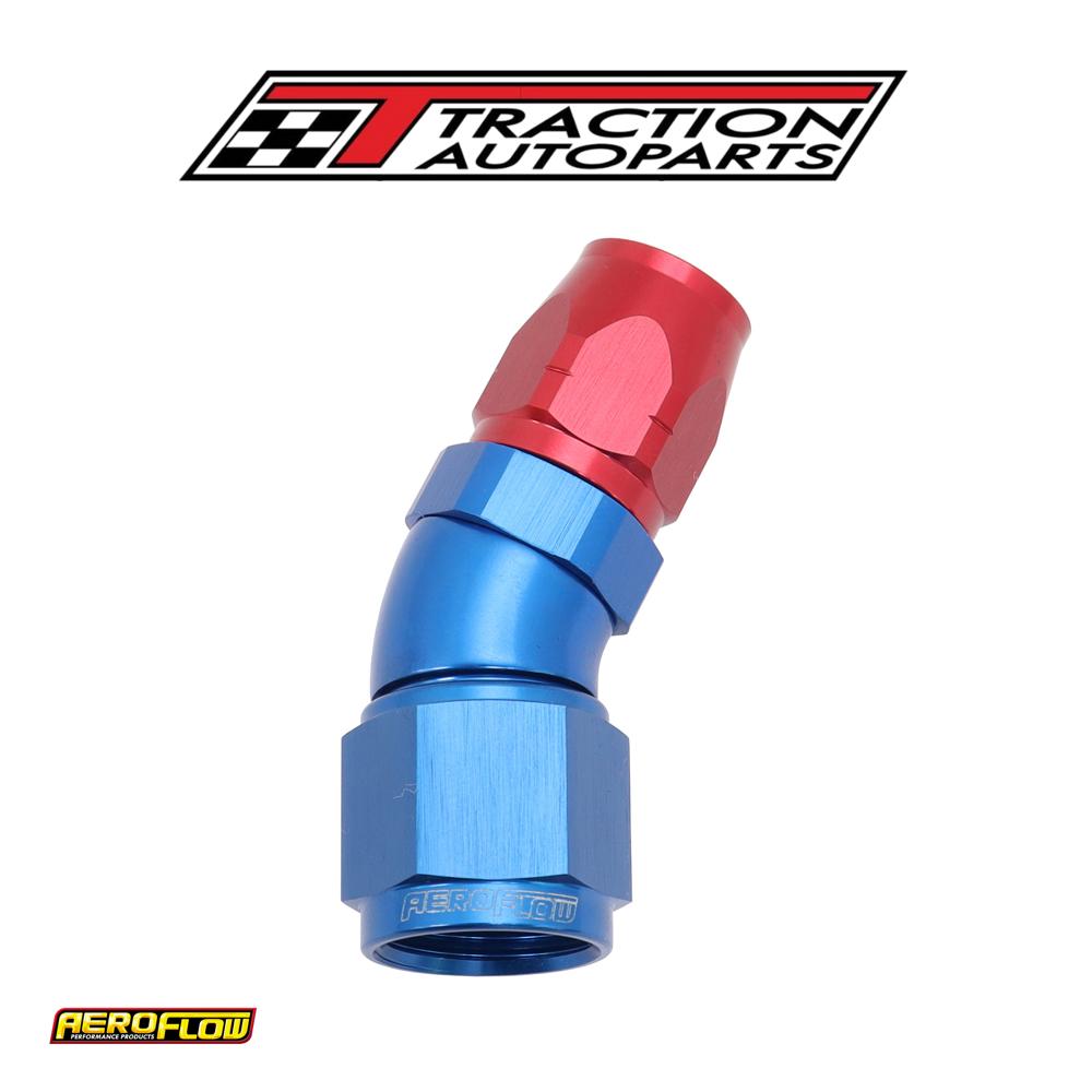 Alloy 30 Deg Hose End -6 Hose To -8 an Reducer Hose End Blue