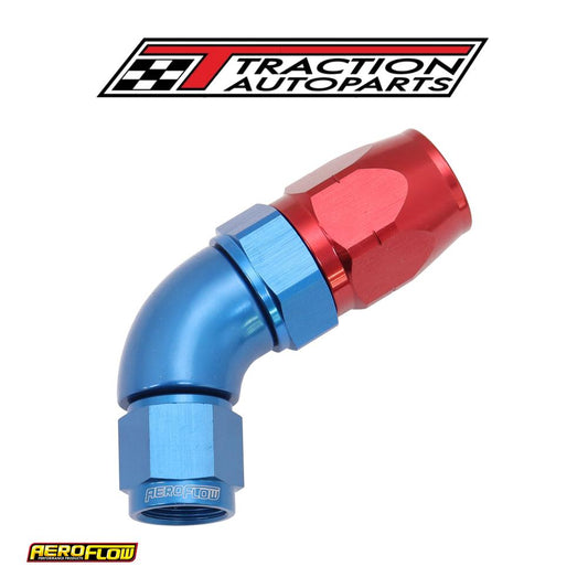 Alloy 60 Deg Hose End -8 Hose To -6 an Expander Hose End Blue