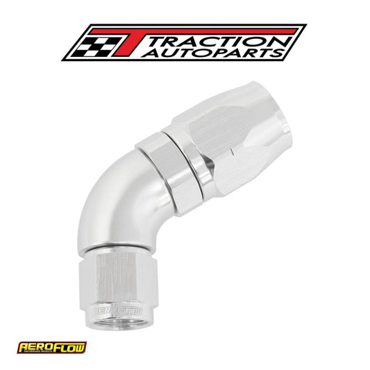 Alloy 60 Deg Hose End -8 Hose To -6 Expander Hose End Silver