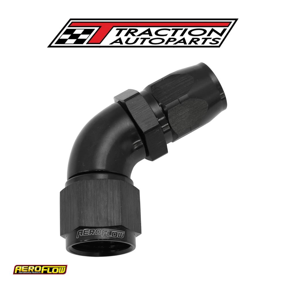 Alloy 60 Deg Hose End -8 Hose To -10 Reducer Hose End Black