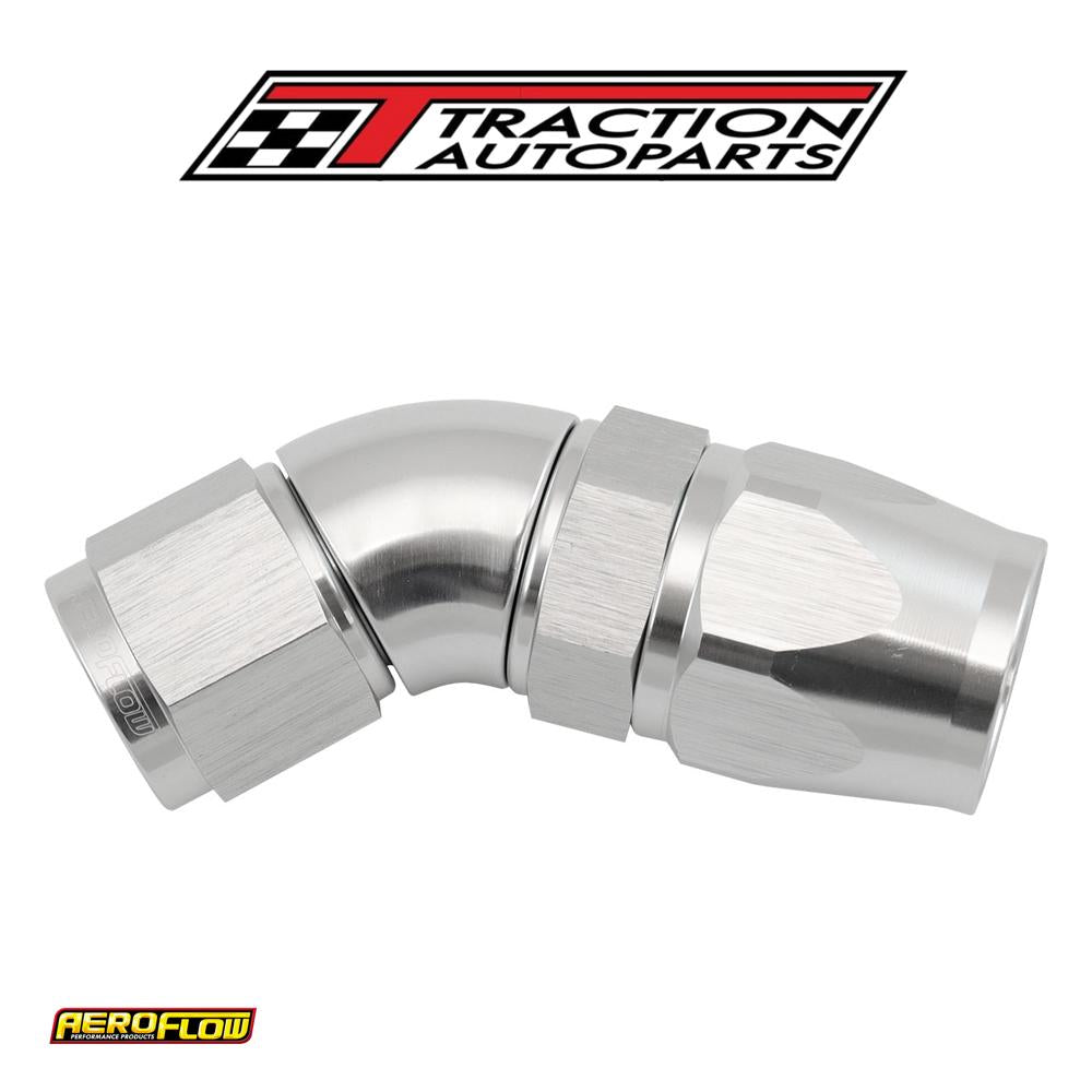 Stepped 45 Degree End -10 Hoseto -8 an Expander Hose End Silvteflon Af 572-10-08 ds