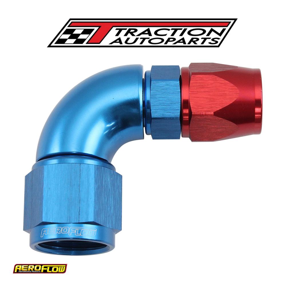 Stepped 90 Degree End -6 Hose To -8 an Reducer Hose End Blue Teflon Af 573-06-08 d