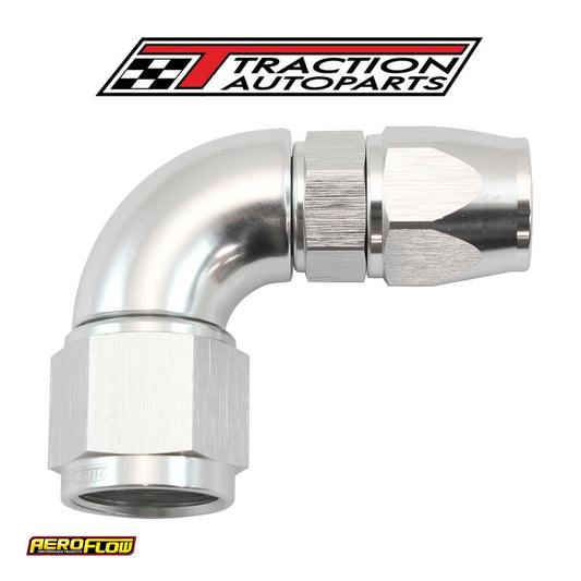 Stepped 90 Degree End -6 Hose To -8 an Reducer Hose End Silveteflon Af 573-06-08 ds