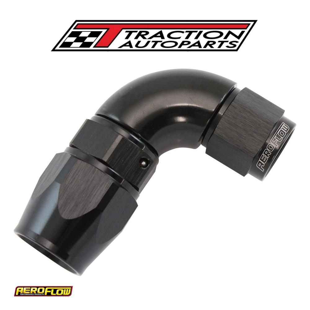 Stepped 90 Degree End -8 Hose To -6 an Expander Hose End Blacteflon Af 573-08-06 dblk